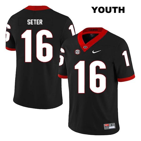 Georgia Bulldogs Youth John Seter #16 NCAA Legend Authentic Black Nike Stitched College Football Jersey VPE6856FQ